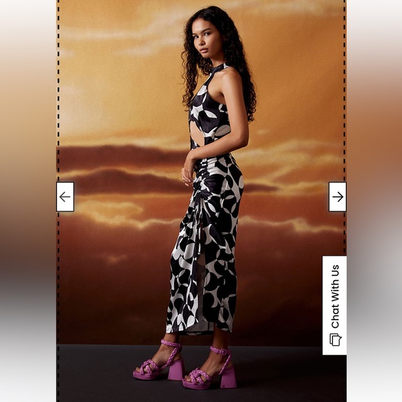BOGO NWT SOLD OUT- Ryan Destiny Printed Summer Nights Maxi Dress size Small - Picture 2 of 4